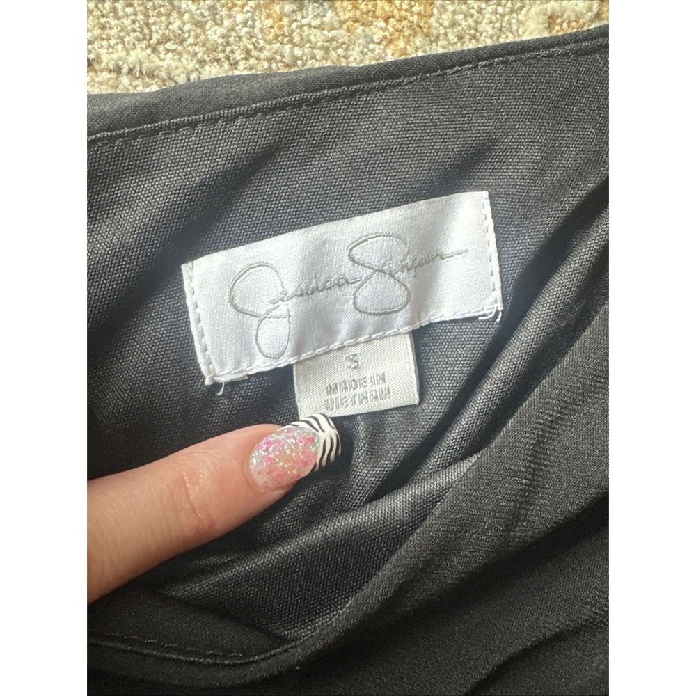 Jessica Simpson‎ Size S Black Off Shoulder Y2K Mini Dress Going Out Bodycon - Picture 3 of 7